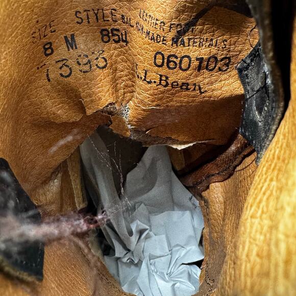 Vintage L.L. Bean Women’s 8 Cowboy Boots Black Leather Tapestry Western Boho USA - Picture 10 of 11